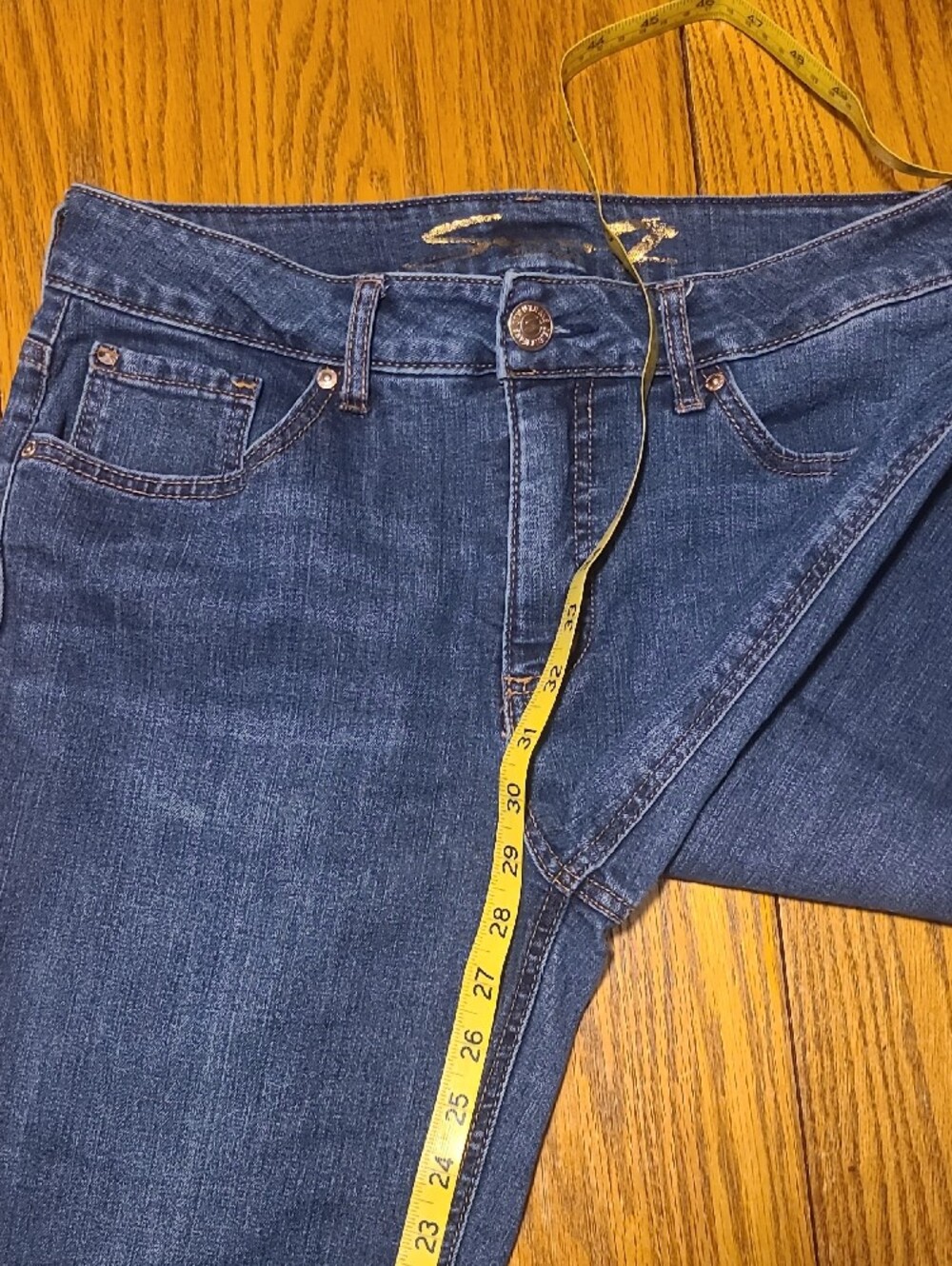 Seven7 Women’s Dark Blue Denim Jeans - Size 8 - Picture 7 of 13